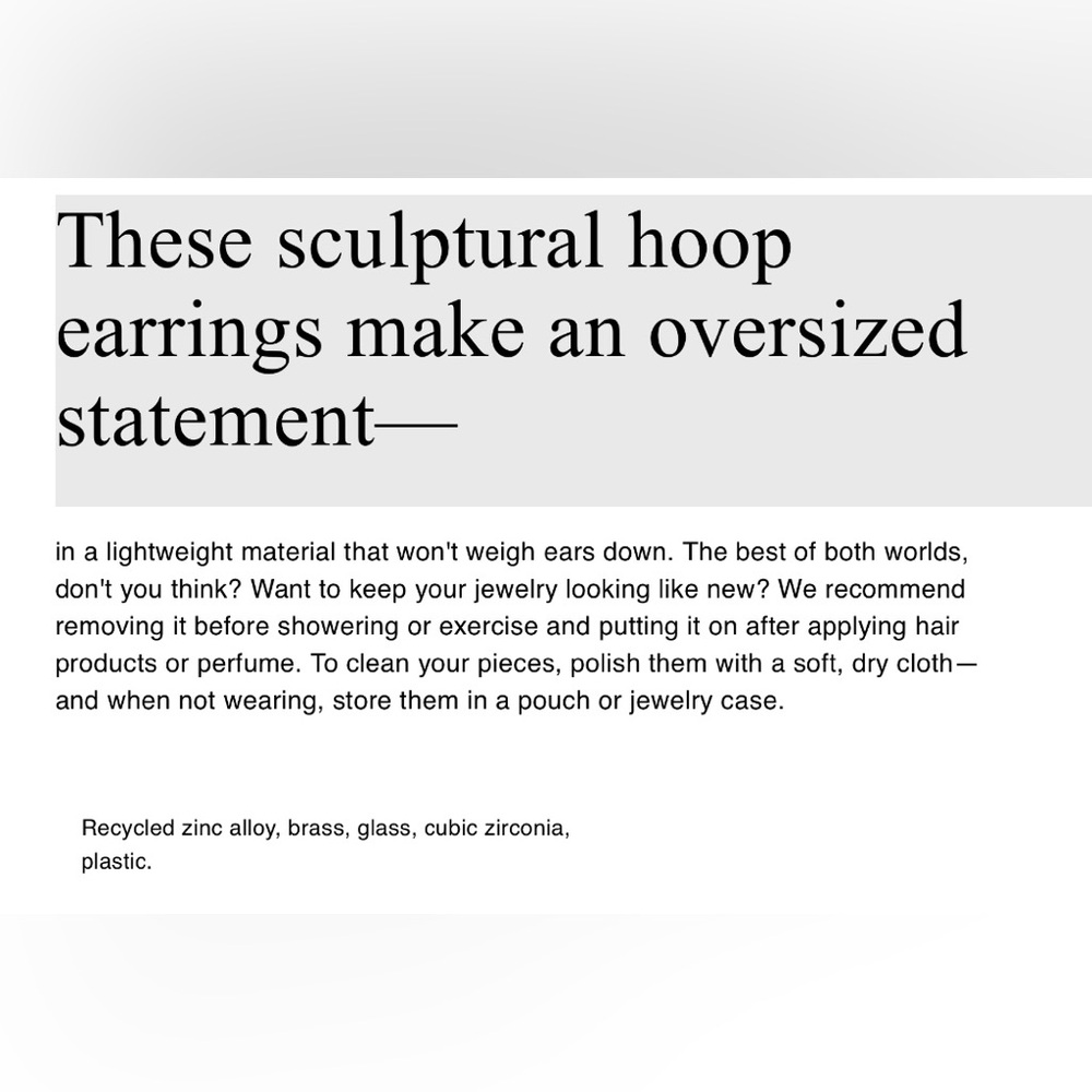 J. Crew Sculpted Silver Earrings - Picture 2 of 6